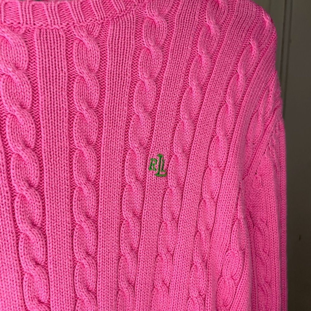 Size Medium Pink Ralph Lauren Polo Knitted Sweater